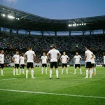 L'équipe nationale allemande de football lors d'un match de qualification pour la Coupe du Monde 2026
