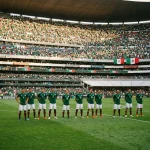 L'équipe nationale du Mexique lors d'un match de préparation pour la Coupe du Monde 2026 à l'Estadio Azteca