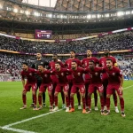 L'équipe nationale du Qatar lors d'un match de la Coupe d'Asie